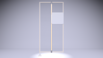 L1-1155-YTA 1155MM LONG HALF STRAP, MOUNTS VERTICALLY ON 1400MM TALL GUARD SECTIONS